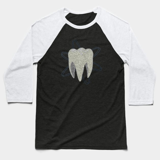 Atomic Tooth Baseball T-Shirt by Roi Gold Productions Store